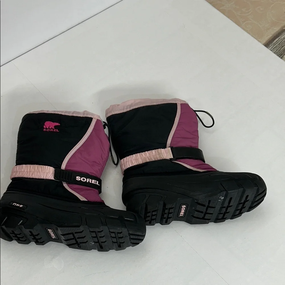 Sorel Black and Pink Winter Boots
